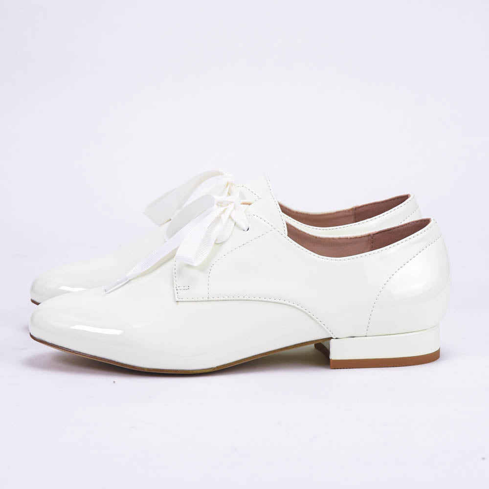 ANDRÉ DERBY FEMME ERNESTINE CUIR BLANC - 52125371610