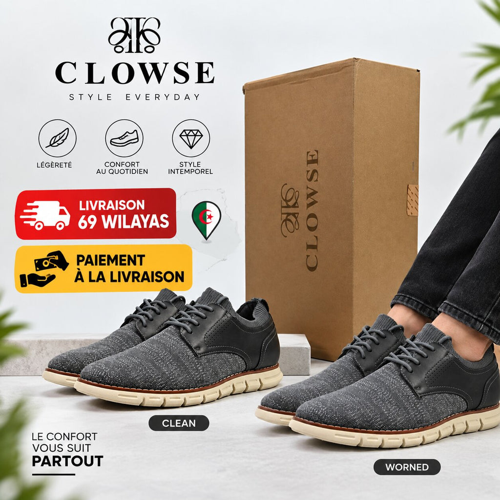 CLOWSE OXFORDS - CL-B006-GREY