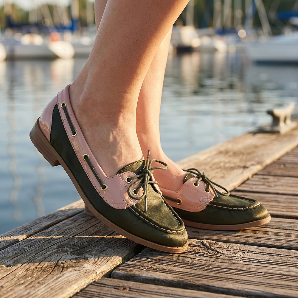 ANDRÉ MOCASSINS FEMME NONETTE VERT MILITAIRE - 52124982205