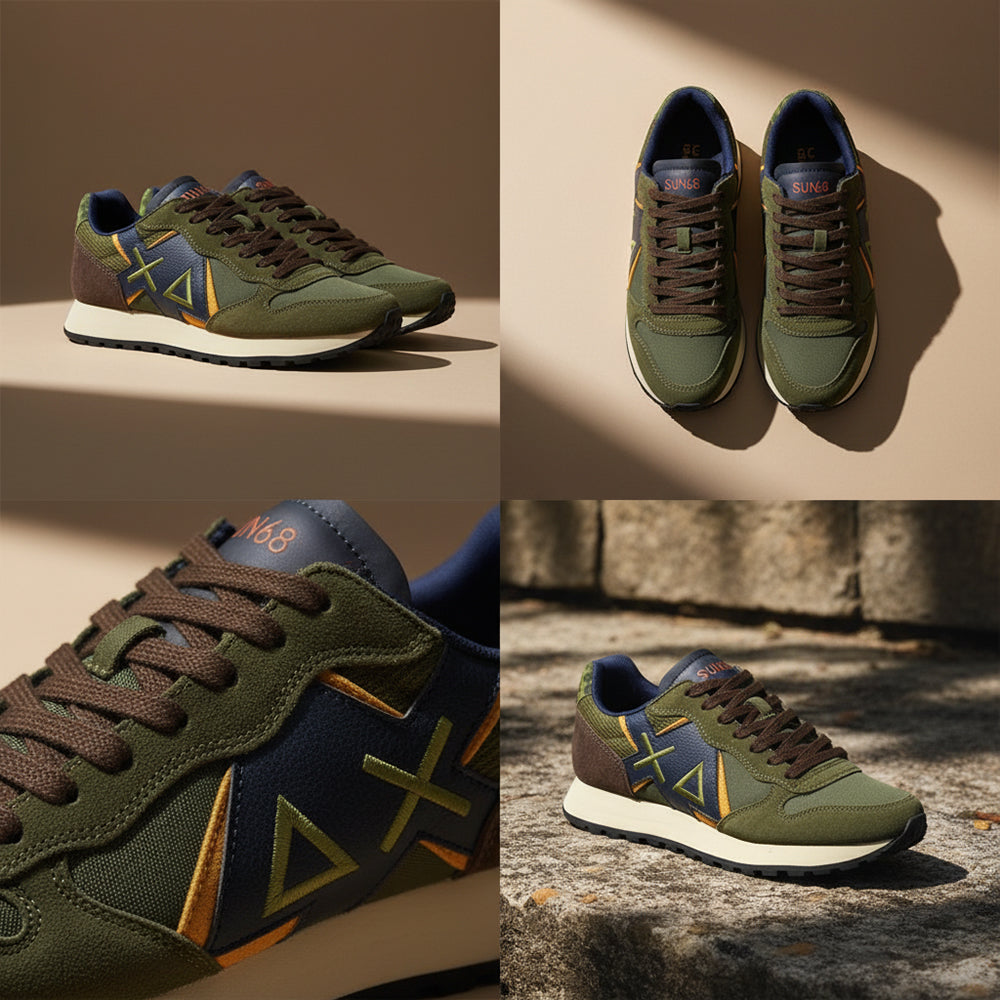 BASKET SUN68 JAKI WINTER 74 MILITARE SCURE - Z44117-74