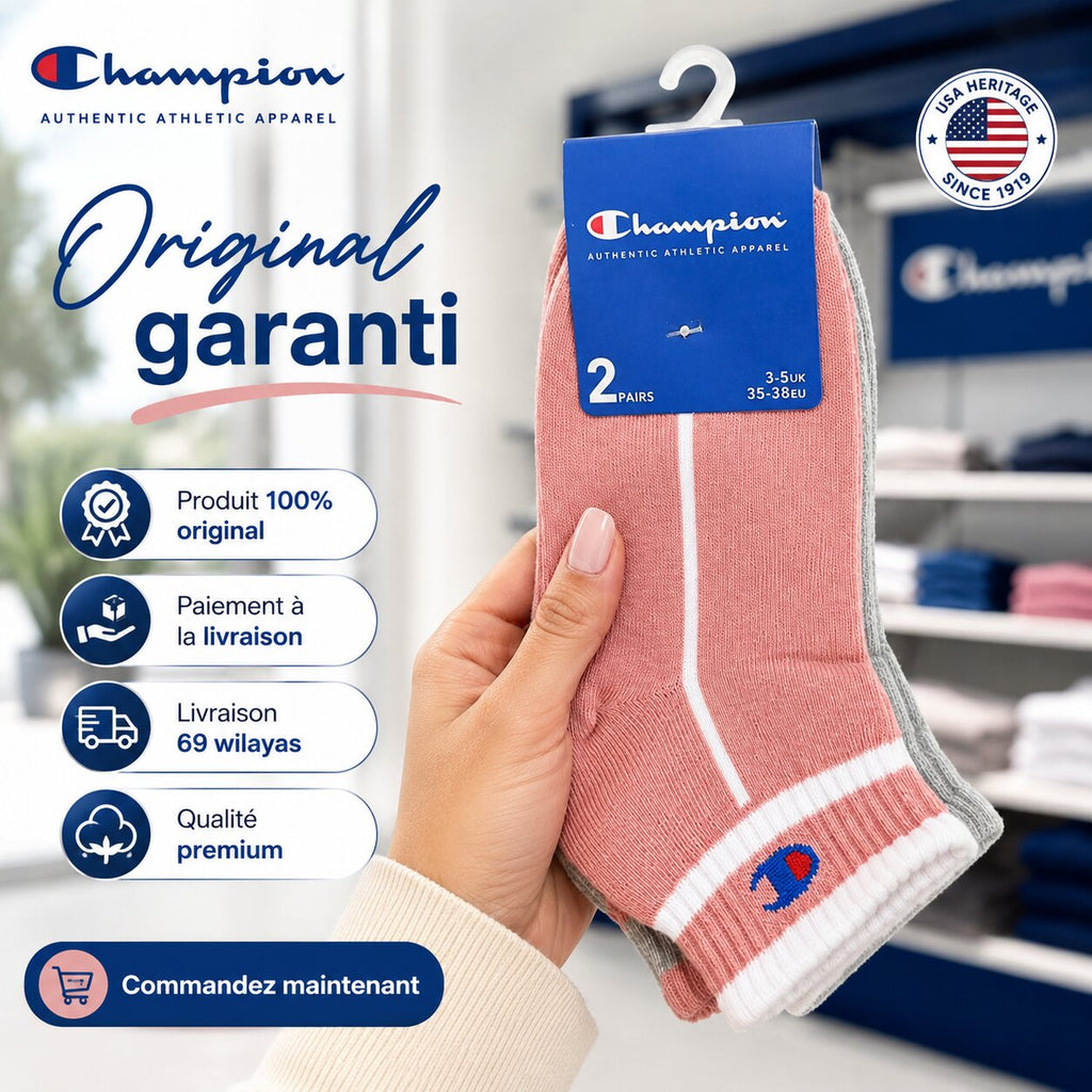 Champion 2-Pack Footie Socks Grey Melange - 804322-PS033