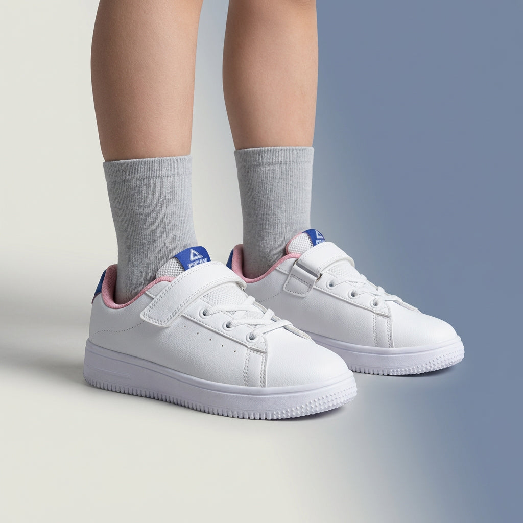 PEAK KIDS SHOES WHITE/PURPLE - EK3902B-1076
