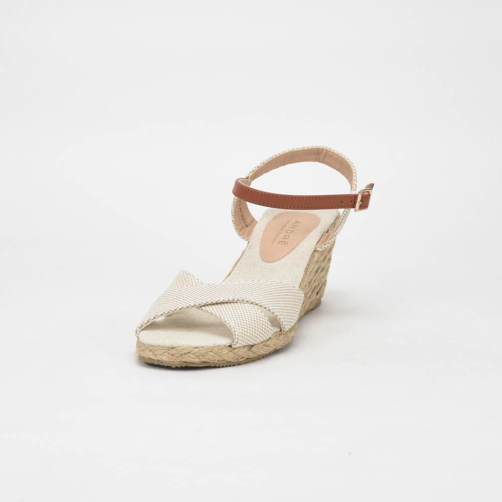 ANDRÉ SANDALES FEMME PAULETTA TEXTILE BEIGE - 52314688600