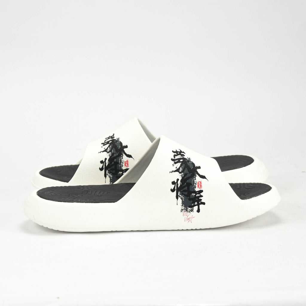 Peak Taichi Sports Slippers White/Black - ET53097L-Z498