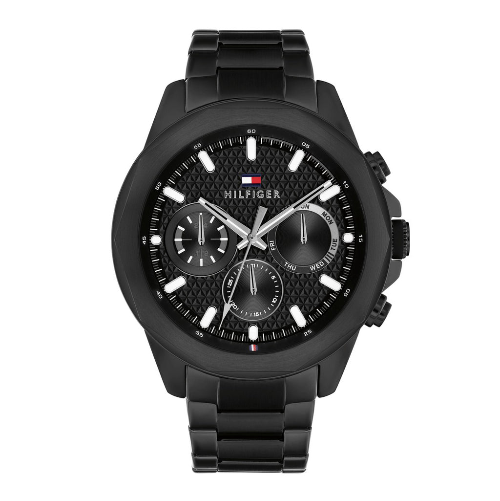 Montre Tommy Hilfiger Lars Black Stainless Steel Geometric Dial - 1710653