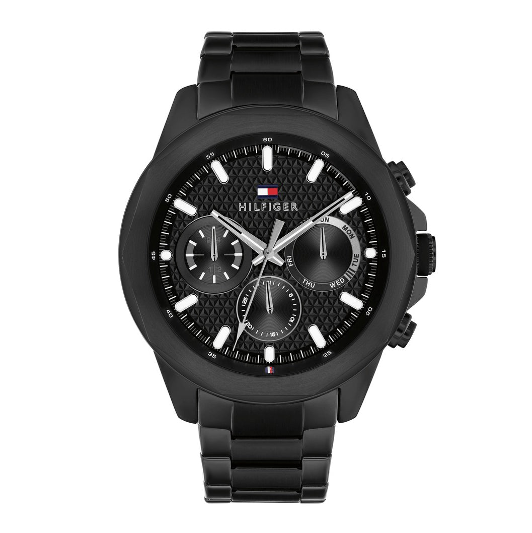 Montre Tommy Hilfiger Lars Black Stainless Steel Geometric Dial - 1710653