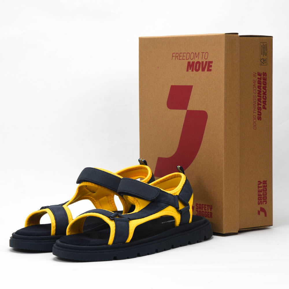 Safety Jogger Kids Memory Foam Sandals - 589962-NAV-YEL