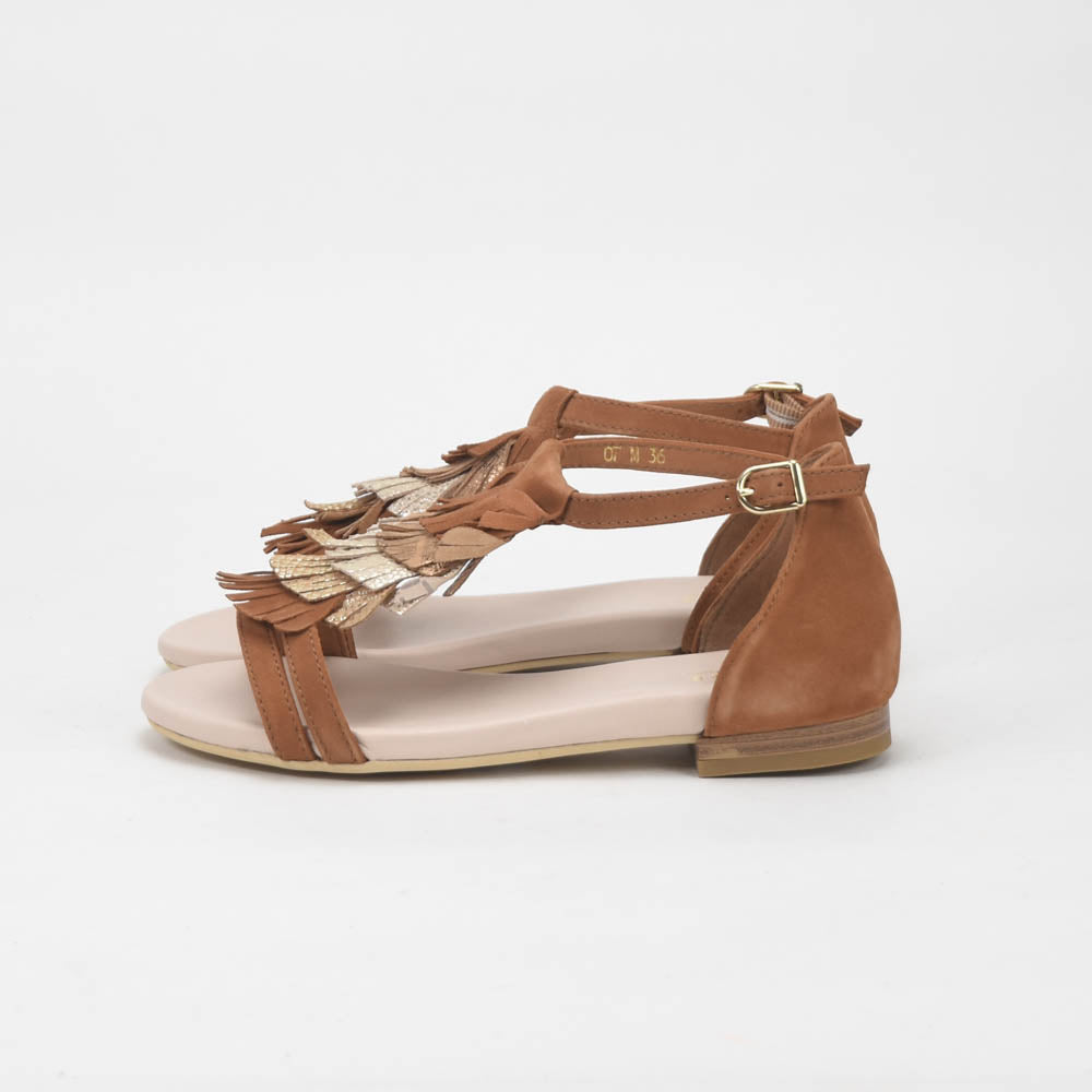 ANDRÉ SANDALES FEMME BRIANA DAIM MARRON - 52321630637
