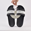 CROCO SLIDE 0721 1 CFA BLK/WHT LACOSTE - 41CFA0011-312