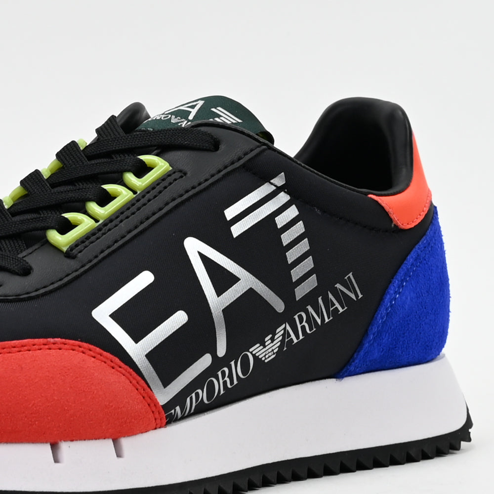 EA7 Emporio Armani Black & White Vintage Sneakers - 7X000541-AF18609-MZ329