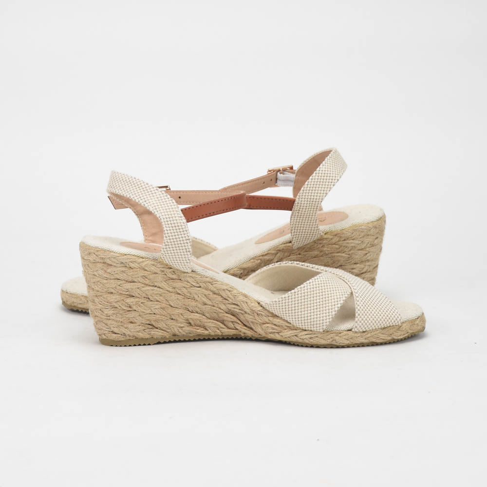 ANDRÉ SANDALES FEMME PAULETTA TEXTILE BEIGE - 52314688600