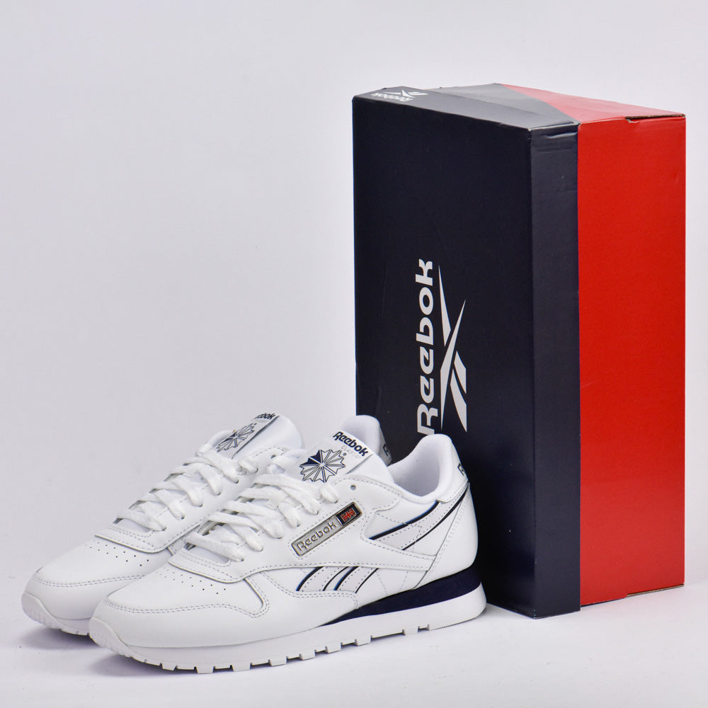 REEBOK CLASSIC LEATHER WHITE/WHITE/NAVY - 100201123
