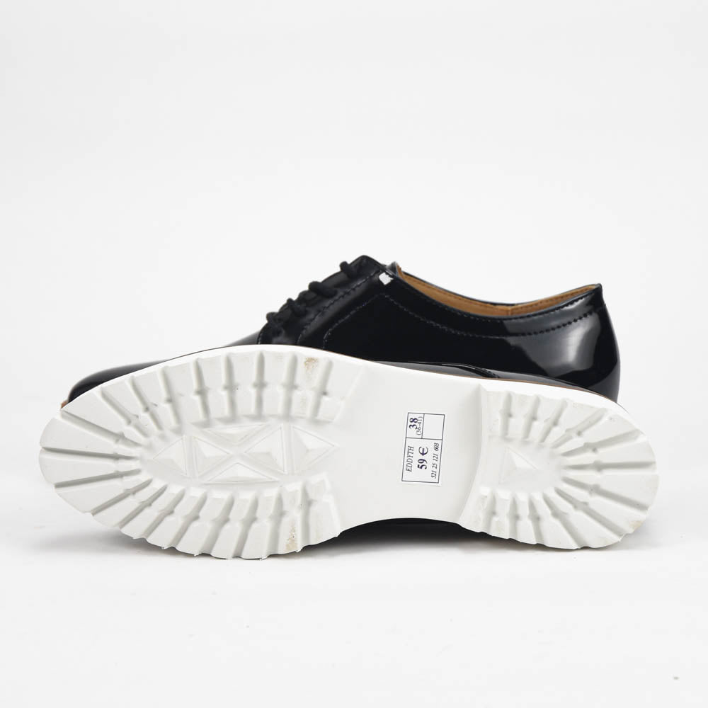 ANDRÉ DERBY FEMME EDDYTH CUIR NOIR VERNI - 52125121603
