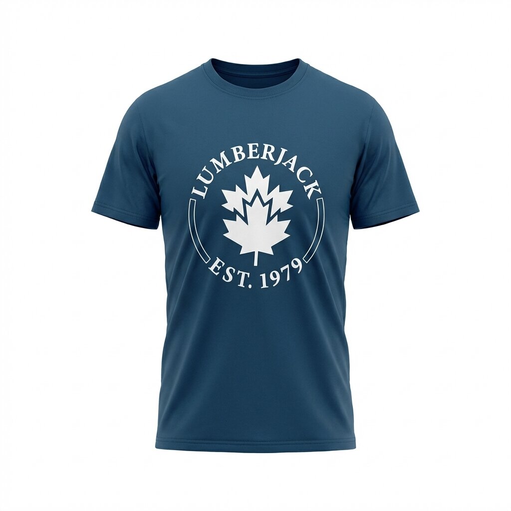 LUMBERJACK MEN TEE EST 1979 BIG LOGO NAVY - LBJ27010-NVY