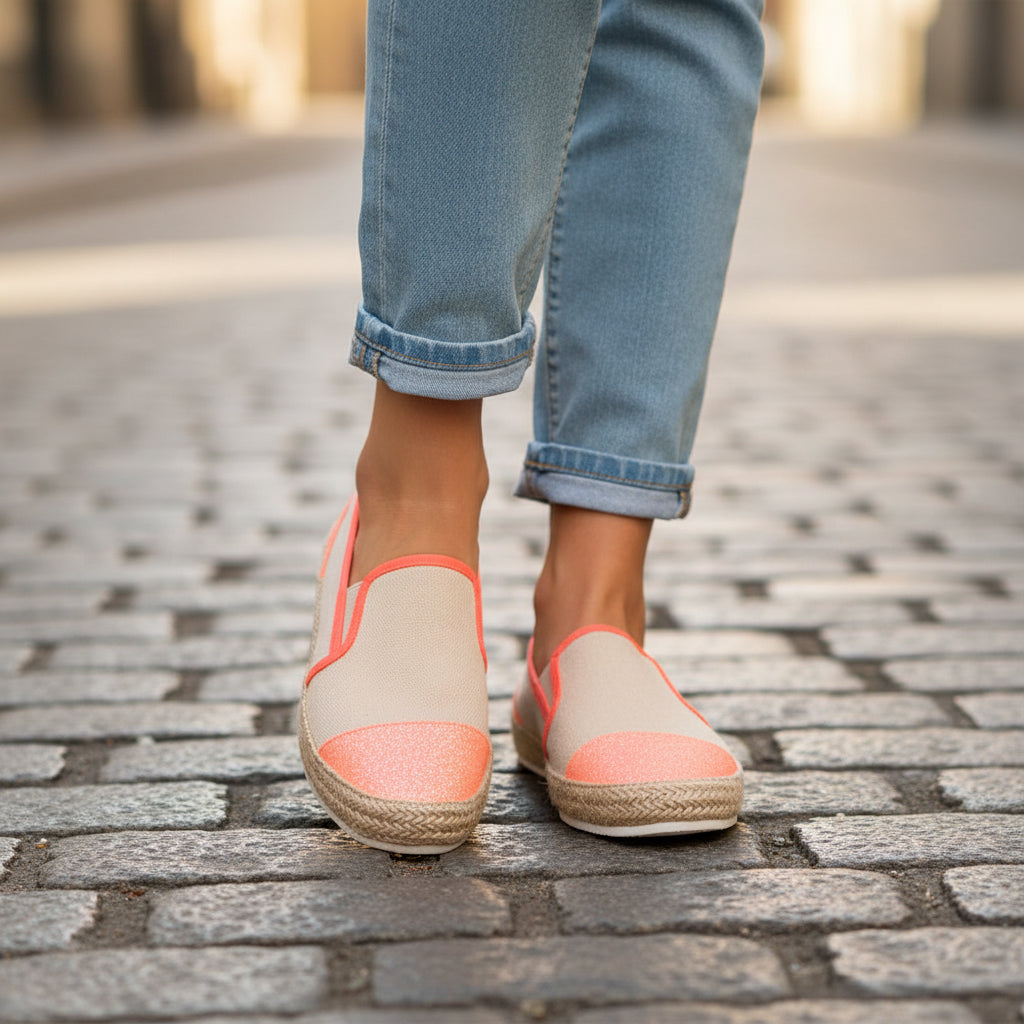 ANDRÉ ESPADRILLES FEMME DIXY ORANGE - 52357981009
