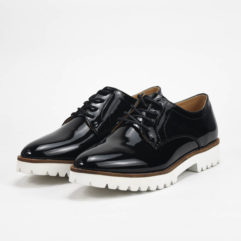 ANDRÉ DERBY FEMME EDDYTH CUIR NOIR VERNI - 52125121603
