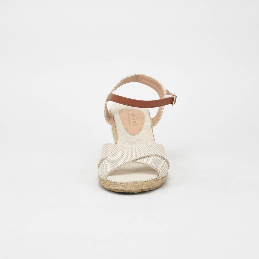 ANDRÉ SANDALES FEMME PAULETTA TEXTILE BEIGE - 52314688600