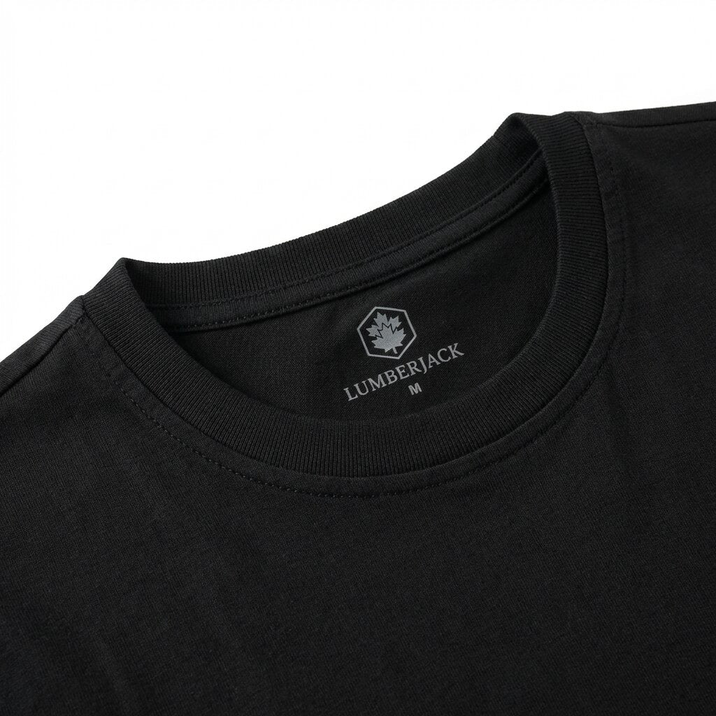 LUMBERJACK MEN TEE ITALY BIG LOGO BLACK - LBJ27001-DGY