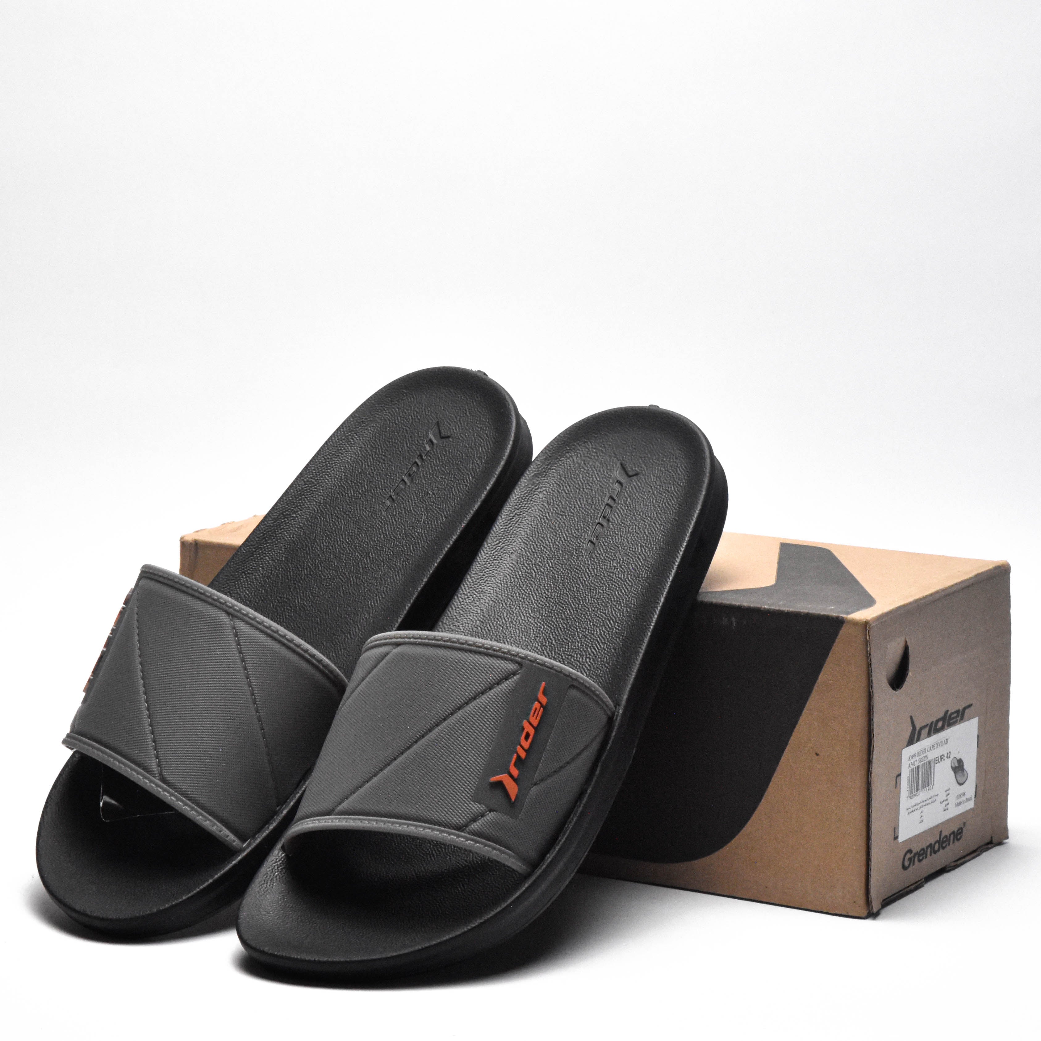 RIDER STREET SLIDE AD BLACK/GREY/ORANGE - 11578AR407