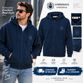 LUMBERJACK ZIP HOODIE - LBJ-00201-BLU