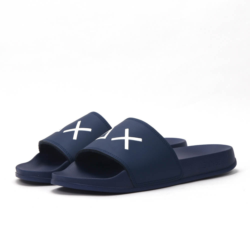 SUN68 Logo Navy Flip Flops - X36110-07