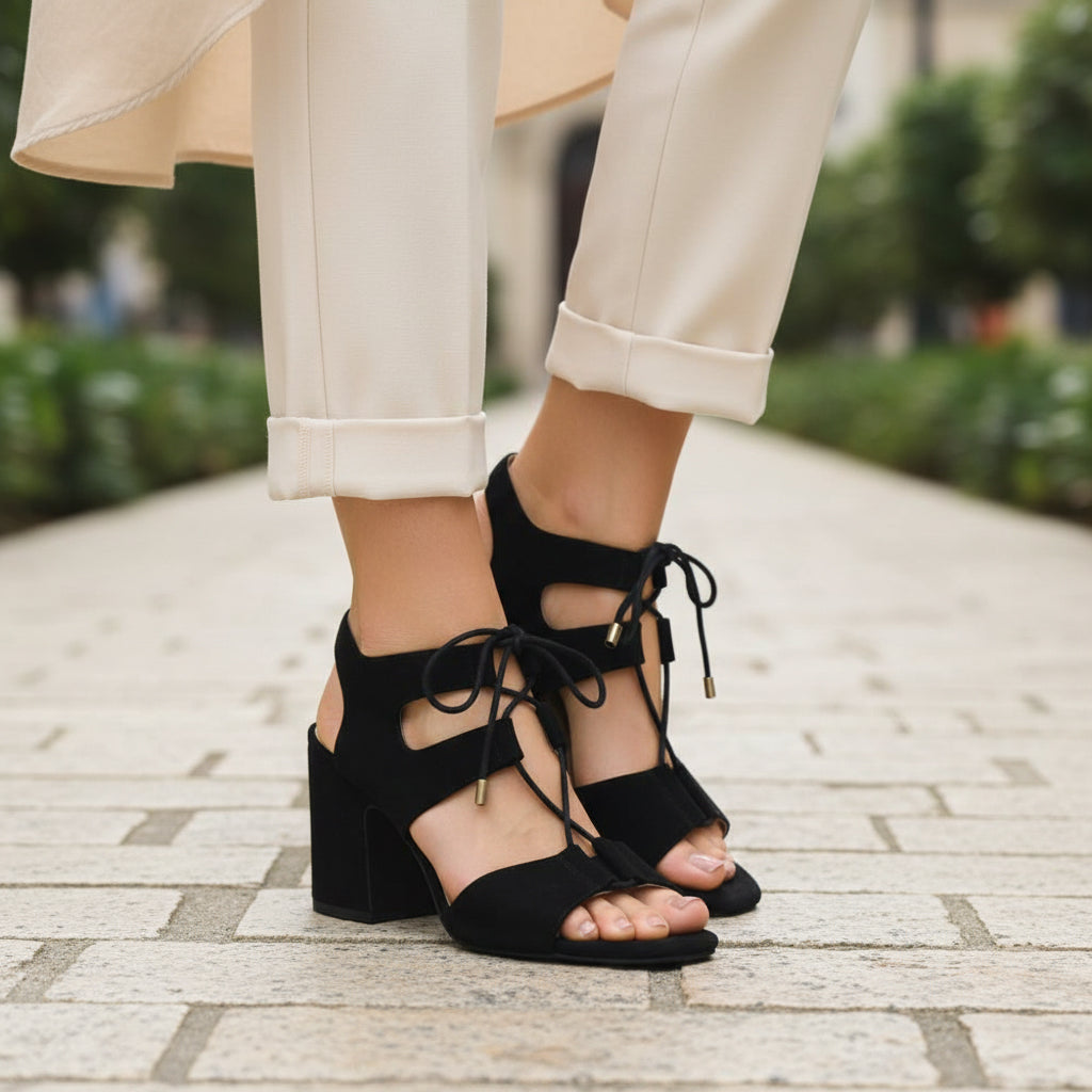 ANDRÉ SANDALES FEMME STARLET CUIR NOIR - 52314188419