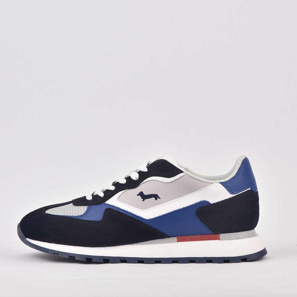 HARMONT AND BLAINE SCARPA UOMO CALF BLU GRIGIO - EFM231-070-6210