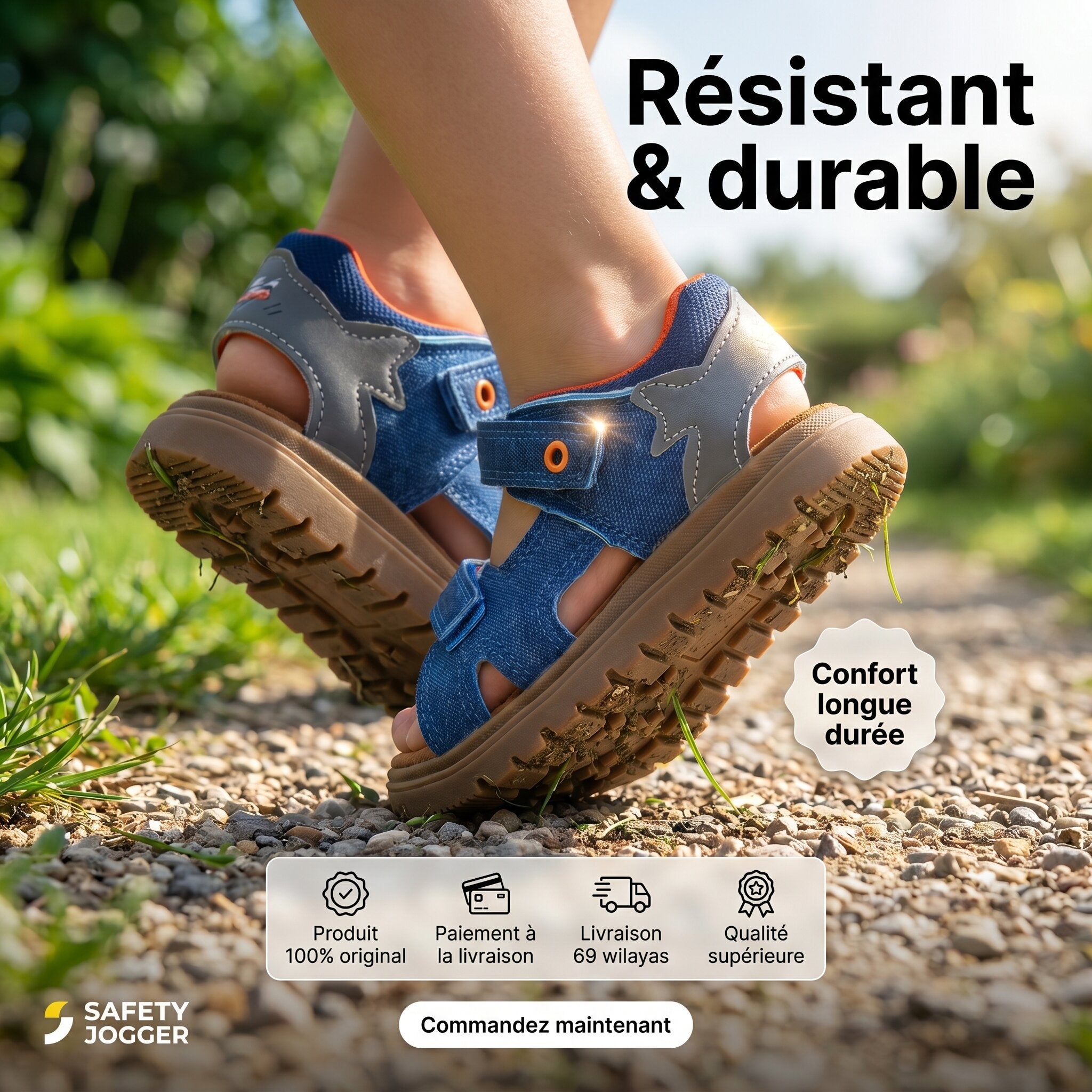 Safety Jogger Sandale Enfant - 614082-CBL-ORA