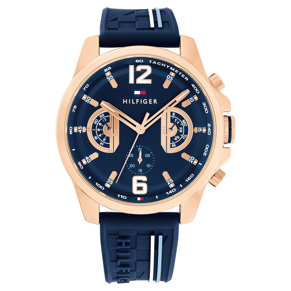 Montre Tommy Hilfiger Silicone Navy Dial Multi-function - 1710637