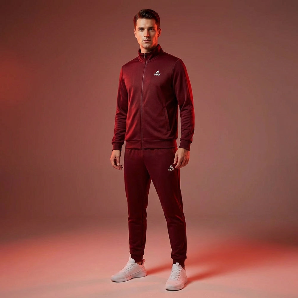Peak Knitted Tracksuit Burgundy - FW94053-0090