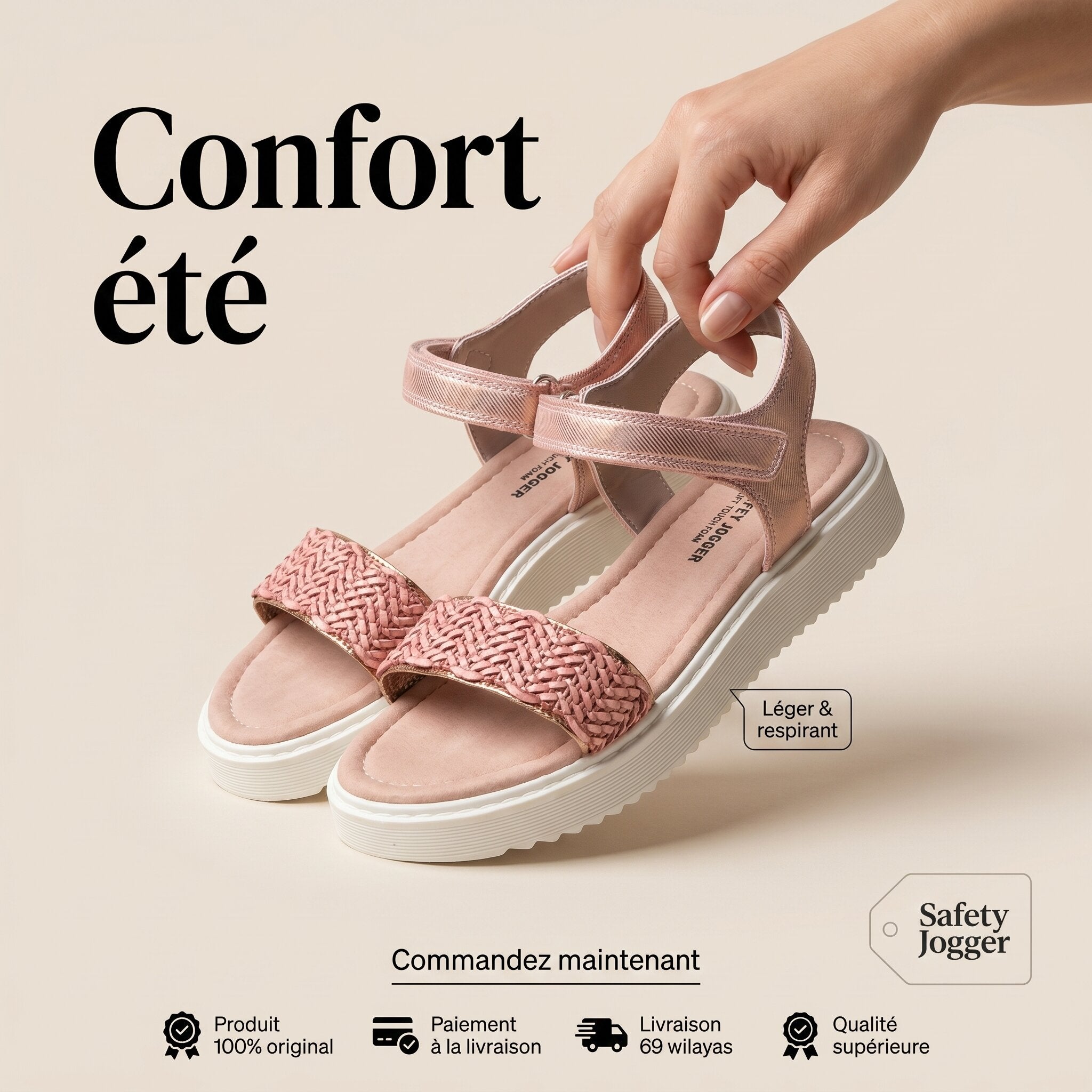 Safety Jogger Kids Sandales Enfant - 589521-NUDE