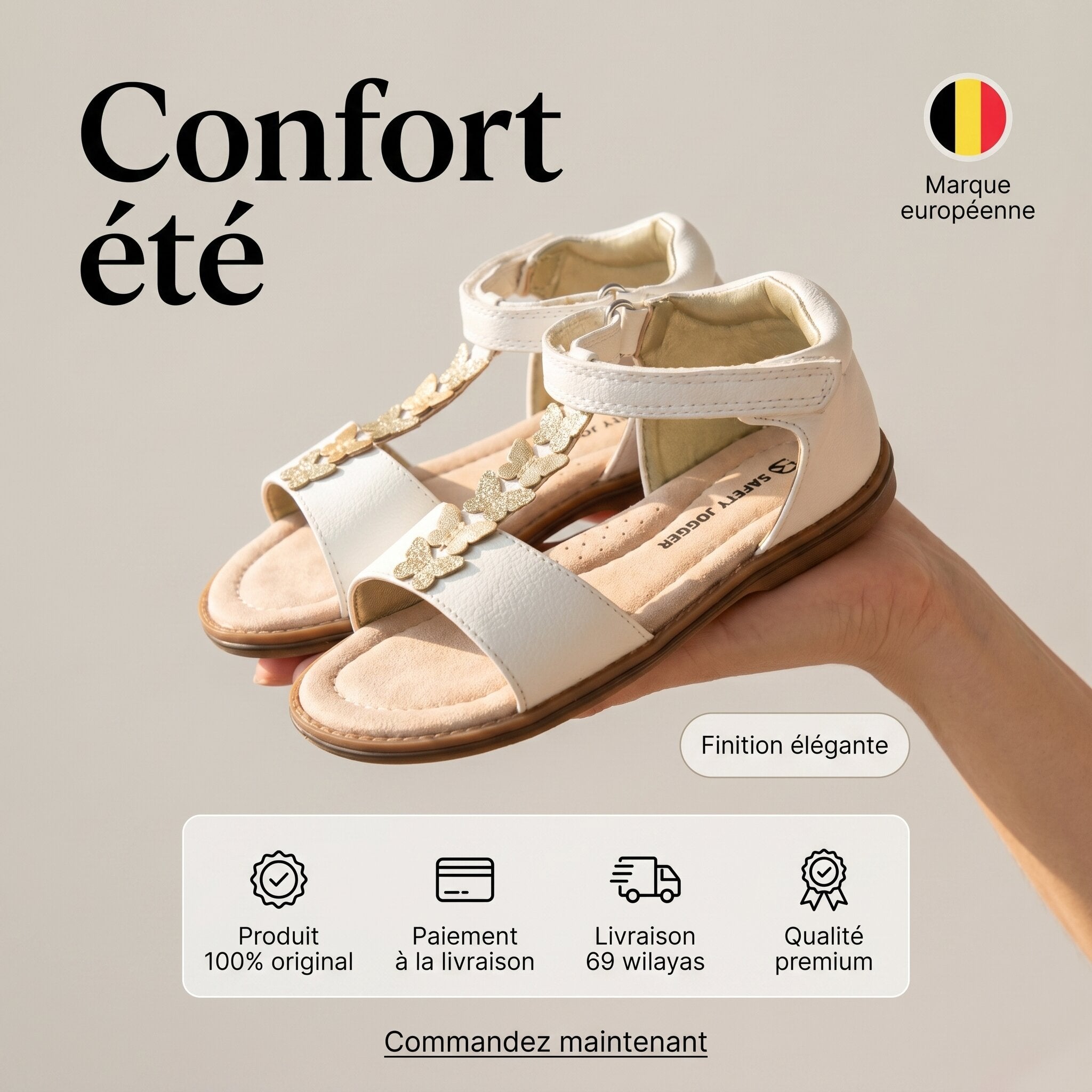 Safety Jogger Sandale Enfant - 587791-WHT-PLA
