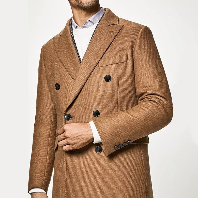 MANTEAU Hackett London Camel Broken Twill DB - HM402677R-855
