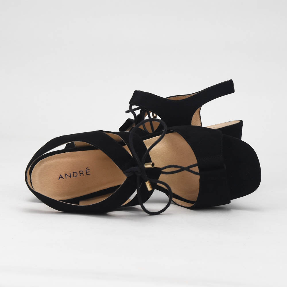 ANDRÉ SANDALES FEMME STARLET CUIR NOIR - 52314188419