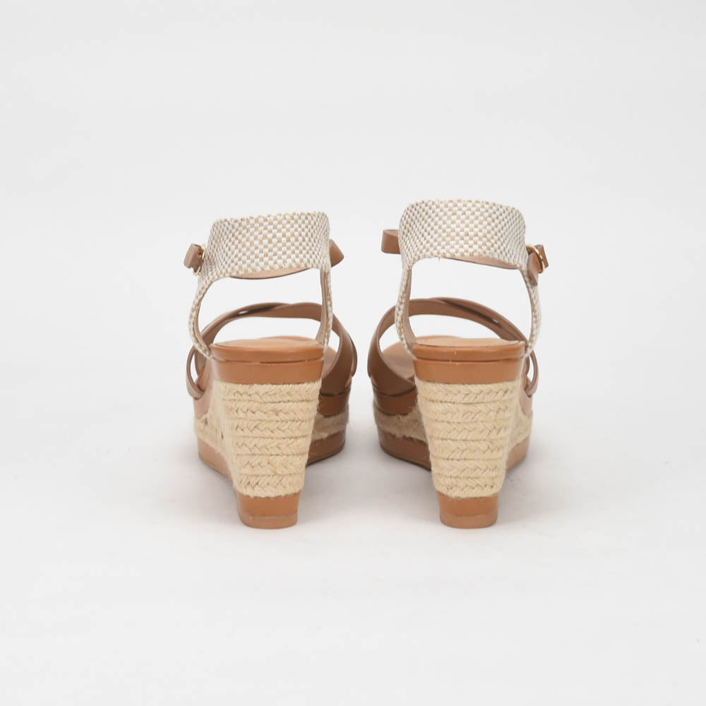 ANDRÉ SANDALES FEMME SAND CUIR MARRON BEIGE - 52357609402