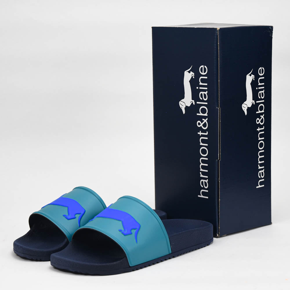 HARMONT AND BLAINE CIABATTA UOMO EVA - LOGO VERDE MARE - BLU - EFM231-131-6540