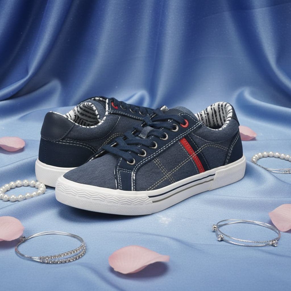 ANDRÉ BASKETS JUNIOR ALAN DENIM BLEU - 55315485667