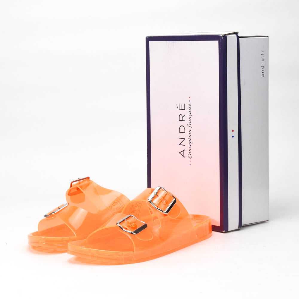 ANDRÉ MULES DE PLAGE FEMME EN CAOUTCHOUC ORANGE - 52321971619