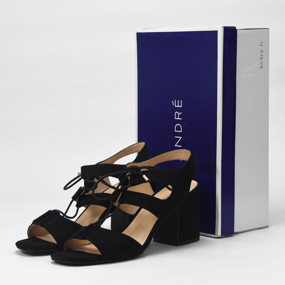 ANDRÉ SANDALES FEMME STARLET CUIR NOIR - 52314188419