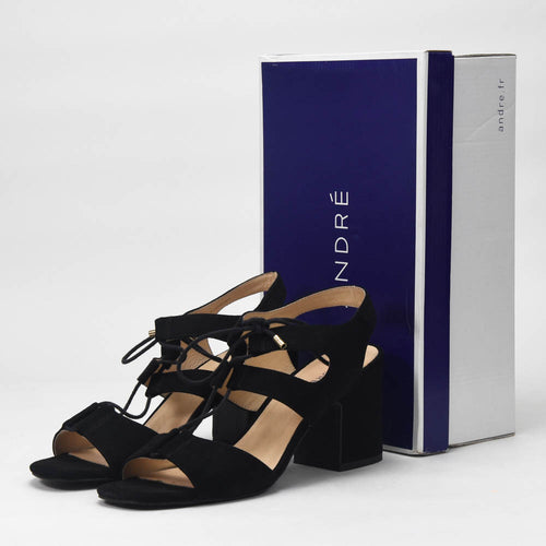ANDRÉ SANDALES FEMME STARLET CUIR NOIR - 52314188419