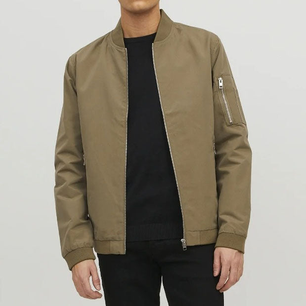 JACK & JONES BOMBER JOMER BOMBER KHAKI - 12165203/12-2023-SWX VERT