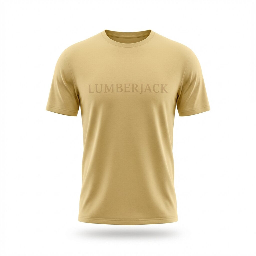 LUMBERJACK MEN TEE BIG HORIZONTAL LOGO CAMEL - LBJ26010-LBR