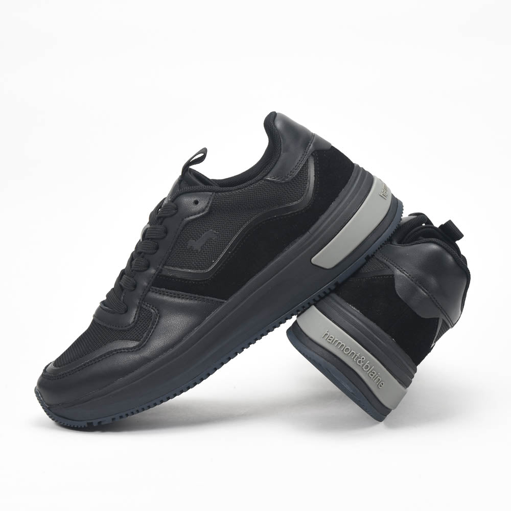 Harmont and Blaine Suede and Fabric Sneakers - EFM252.050.A40.A4