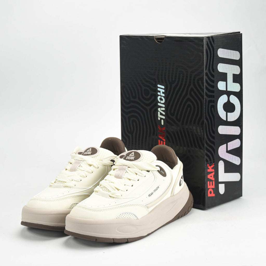 Peak Taichi Casual Shoes Canvas White/Brown - DB530128-Z491