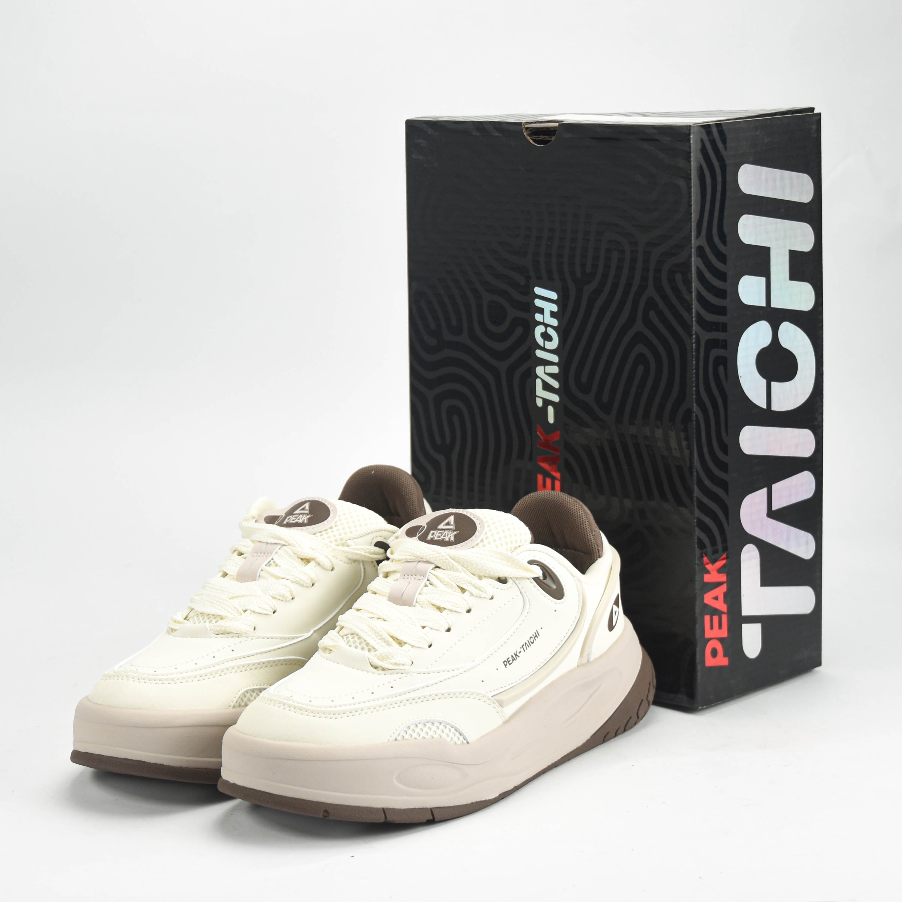 Peak Taichi Casual Shoes Canvas White/Brown - DB530128-Z491