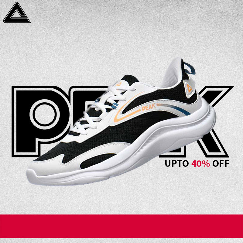 PEAK WALKING SHOES - E233657J WHITE/BLACK