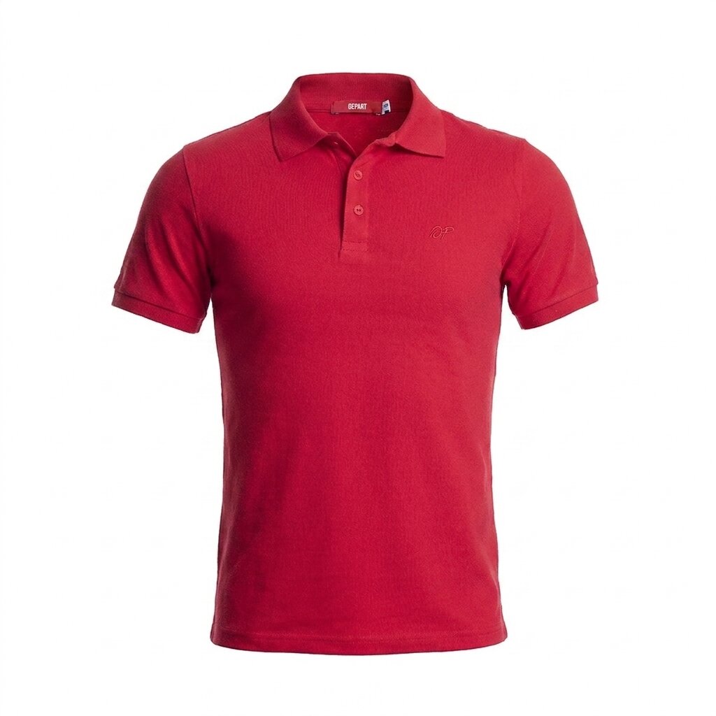 DEPART POLO SHIRT HOMME REGULAR ROUGE 100% COTON - G23-001697-RED