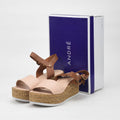 ANDRÉ SANDALES BALADINA FEMME ROSE MARRON - 52314607647