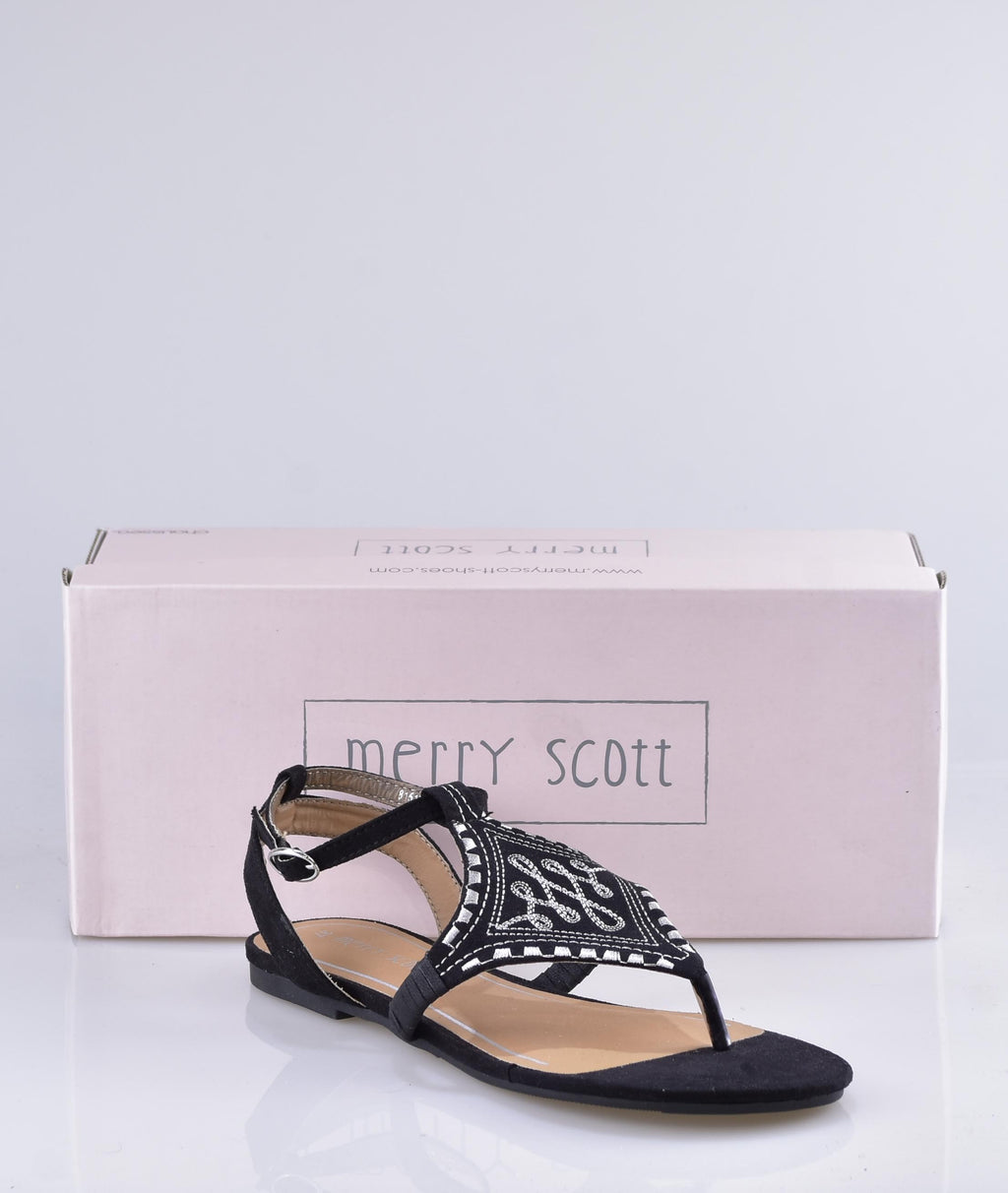 Sandale femme Merry Scott noire et argent 81510252s - 1263