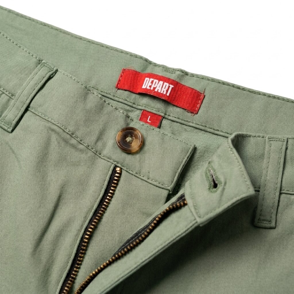 DEPART Short chino homme - G21-000175-GREEN